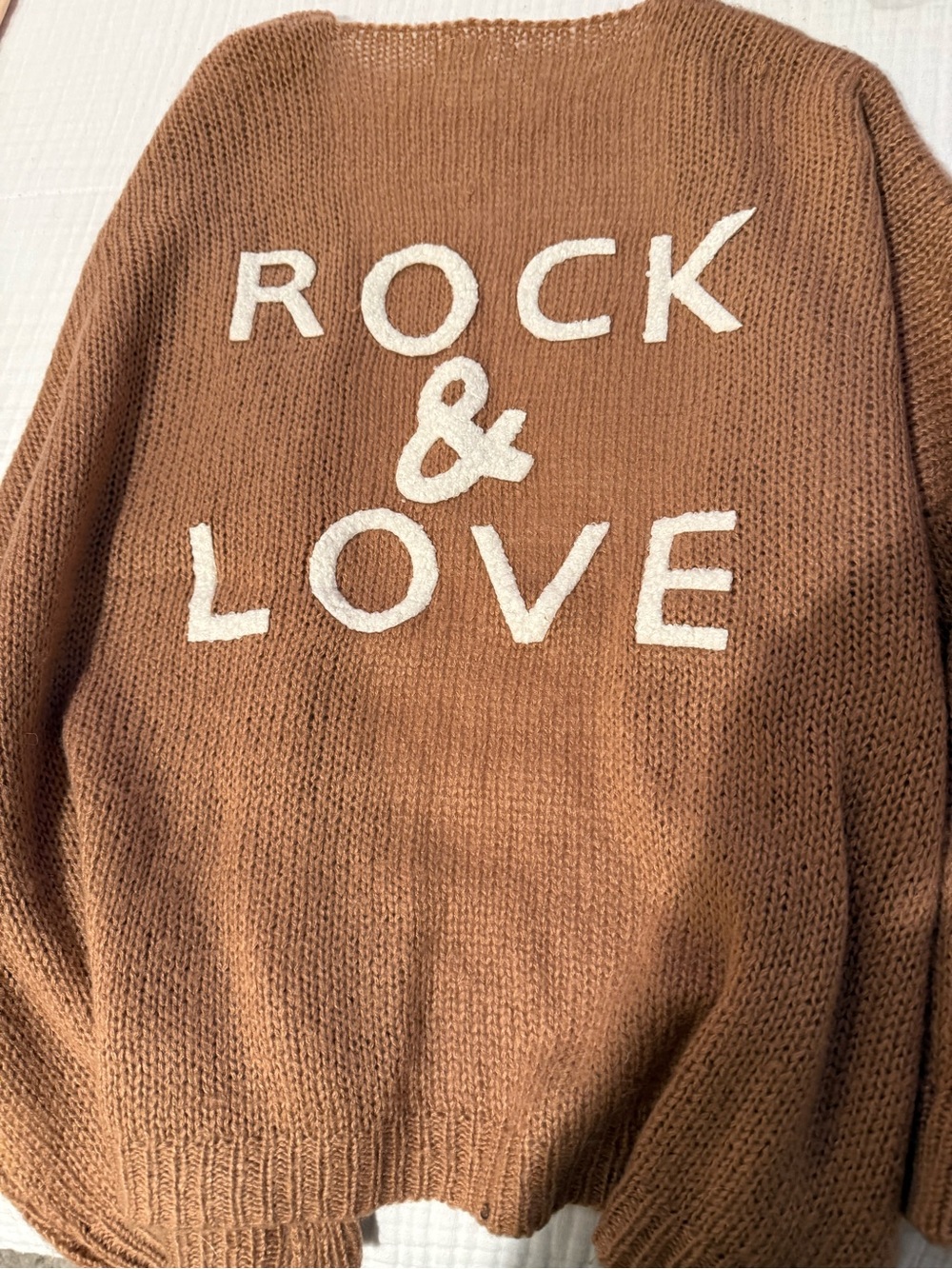 Elan Mauve Toned Open Knit Sweater